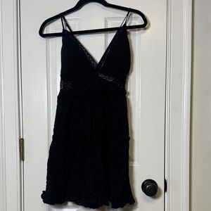 Justify NWT Black Lace Slip Dress Padded V Neck Adjustable Straps M